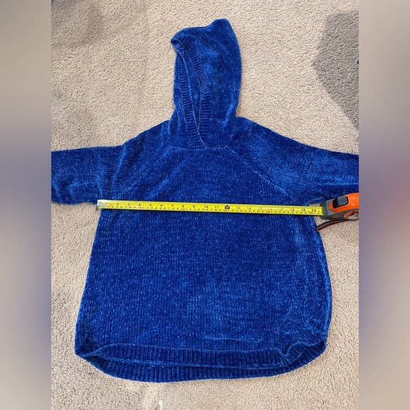 Womens RUE 21 royal blue velvet sweater hoodie - Picture 5 of 9